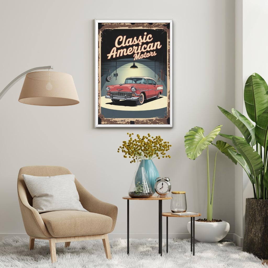 Pack 7 Artes Vintage Retrô Quadros Decorativos A3 Premium - Imagem 4